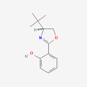 (R)-2-(4-(tert-Butyl)-4,5-dihydrooxazol-2-yl)phenol chemical structure (CAS 150699-10-8)