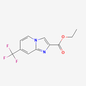 Ethyl 7-(trifluoromethyl)imidazo[1,2-a]pyridine-2-carboxylate chemical structure (CAS 1507136-09-5)