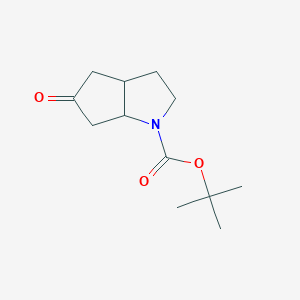 tert-Butyl 5-oxohexahydrocyclopenta[b]pyrrole-1(2H)-carboxylate chemical structure (CAS 1507246-53-8)