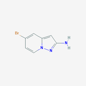 5-Bromopyrazolo[1,5-a]pyridin-2-amine chemical structure (CAS 1507592-34-8)