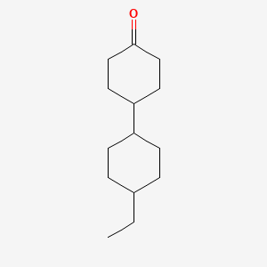 trans-4'-Ethyl-[1,1'-bi(cyclohexan)]-4-one chemical structure (CAS 150763-46-5)