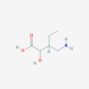 3-(Aminomethyl)-2-hydroxypentanoic acid chemical structure (CAS 1507847-92-8)