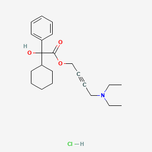 4-(Diethylamino)but-2-yn-1-yl 2-cyclohexyl-2-hydroxy-2-phenylacetate hydrochloride chemical structure (CAS 1508-65-2)