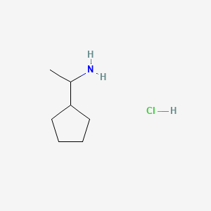 1-Cyclopentylethan-1-amine hydrochloride chemical structure (CAS 150812-09-2)