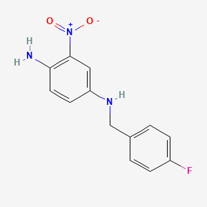 N1-(4-Fluorobenzyl)-3-nitrobenzene-1,4-diamine chemical structure (CAS 150812-21-8)