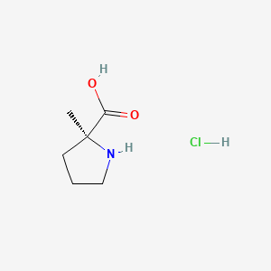 (S)-2-Methylpyrrolidine-2-carboxylic acid hydrochloride chemical structure (CAS 1508261-86-6)
