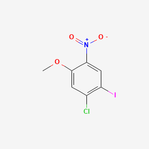 1-Chloro-2-iodo-5-methoxy-4-nitrobenzene chemical structure (CAS 1508278-48-5)