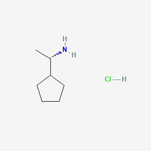 (S)-1-Cyclopentylethanamine hydrochloride chemical structure (CAS 150852-73-6)