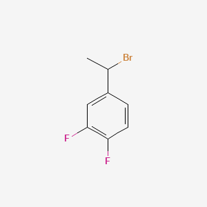 4-(1-Bromoethyl)-1,2-difluorobenzene chemical structure (CAS 150881-71-3)