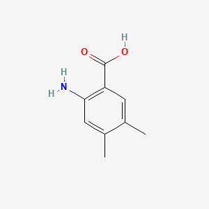 2-Amino-4,5-dimethylbenzoic acid chemical structure (CAS 15089-51-7)