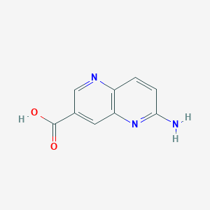 6-Amino-1,5-naphthyridine-3-carboxylic acid chemical structure (CAS 1508966-07-1)