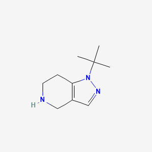 1-(tert-Butyl)-4,5,6,7-tetrahydro-1H-pyrazolo[4,3-c]pyridine chemical structure (CAS 1509274-37-6)