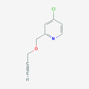 4-Chloro-2-((prop-2-yn-1-yloxy)methyl)pyridine chemical structure (CAS 1509306-96-0)