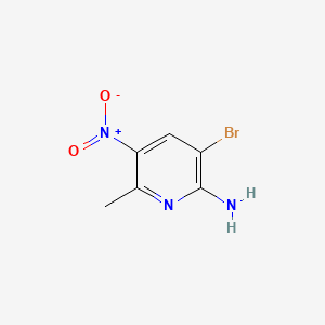 3-Bromo-6-methyl-5-nitropyridin-2-amine chemical structure (CAS 150935-62-9)