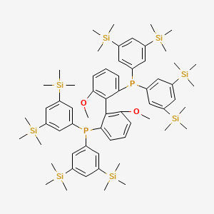 (S)-(6,6'-Dimethoxy-[1,1'-biphenyl]-2,2'-diyl)bis(bis(3,5-bis(trimethylsilyl)phenyl)phosphine) chemical structure (CAS 150971-37-2)