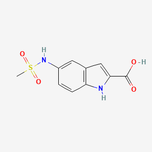 5-(Methylsulfonamido)-1H-indole-2-carboxylic acid chemical structure (CAS 150975-95-4)