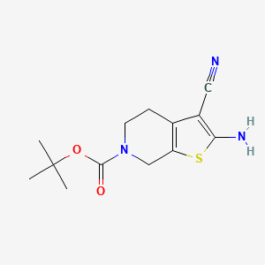 tert-Butyl 2-amino-3-cyano-4,7-dihydrothieno[2,3-c]pyridine-6(5H)-carboxylate chemical structure (CAS 150986-83-7)