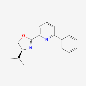 (S)-4-Isopropyl-2-(6-phenylpyridin-2-yl)-4,5-dihydrooxazole chemical structure (CAS 1509929-20-7)