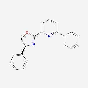 (S)-4-Phenyl-2-(6-phenylpyridin-2-yl)-4,5-dihydrooxazole chemical structure (CAS 1509929-21-8)