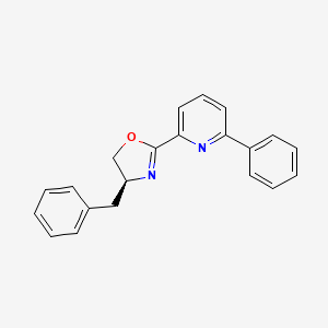 (S)-4-Benzyl-2-(6-phenylpyridin-2-yl)-4,5-dihydrooxazole chemical structure (CAS 1509929-22-9)