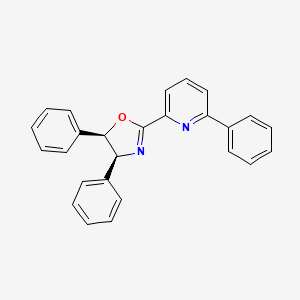(4S,5R)-4,5-Diphenyl-2-(6-phenylpyridin-2-yl)-4,5-dihydrooxazole chemical structure (CAS 1509929-23-0)