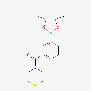 (3-(4,4,5,5-Tetramethyl-1,3,2-dioxaborolan-2-yl)phenyl)(thiomorpholino)methanone chemical structure (CAS 1509931-83-2)