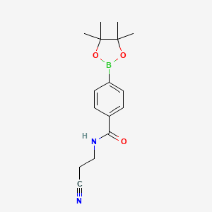 N-(2-Cyanoethyl)-4-(4,4,5,5-tetramethyl-1,3,2-dioxaborolan-2-yl)benzamide chemical structure (CAS 1509932-15-3)