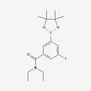 N,N-Diethyl-3-fluoro-5-(4,4,5,5-tetramethyl-1,3,2-dioxaborolan-2-yl)benzamide chemical structure (CAS 1509932-18-6)