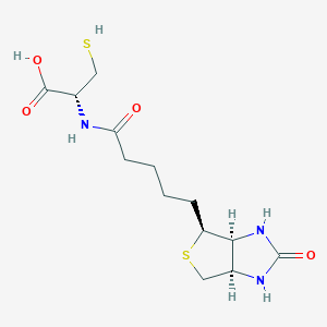(5-((3aS,4S,6aR)-2-Oxohexahydro-1H-thieno[3,4-d]imidazol-4-yl)pentanoyl)-L-cysteine chemical structure (CAS 151009-85-7)
