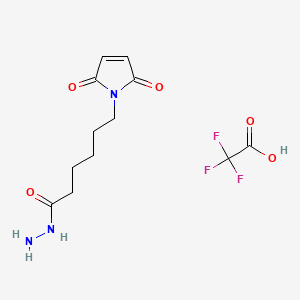 6-(2,5-Dioxo-2,5-dihydro-1H-pyrrol-1-yl)hexanehydrazide 2,2,2-trifluoroacetate chemical structure (CAS 151038-94-7)
