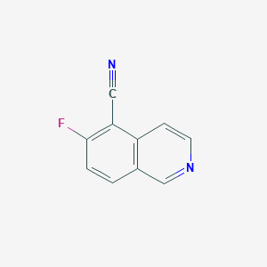 6-Fluoroisoquinoline-5-carbonitrile chemical structure (CAS 1510647-56-9)