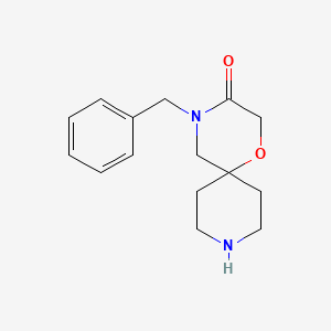 4-Benzyl-1-oxa-4,9-diazaspiro[5.5]undecan-3-one chemical structure (CAS 151096-96-7)