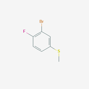 3-Bromo-4-fluorothioanisole chemical structure (CAS 1511032-71-5)