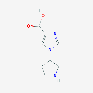 1-(Pyrrolidin-3-yl)-1H-imidazole-4-carboxylic acid chemical structure (CAS 1511074-84-2)