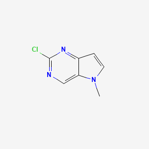 2-Chloro-5-methyl-5H-pyrrolo[3,2-d]pyrimidine chemical structure (CAS 1511297-53-2)