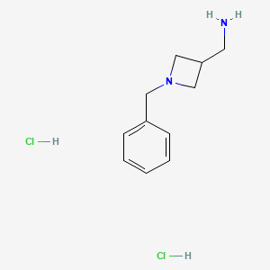 (1-Benzylazetidin-3-yl)methanamine dihydrochloride chemical structure (CAS 1511585-69-5)