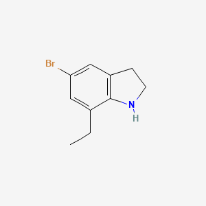 5-Bromo-7-ethylindoline chemical structure (CAS 1511739-34-6)