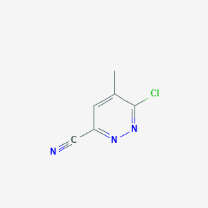 6-Chloro-5-methylpyridazine-3-carbonitrile chemical structure (CAS 1511925-40-8)