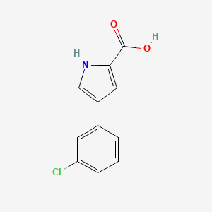 4-(3-Chlorophenyl)-1H-pyrrole-2-carboxylic acid chemical structure (CAS 1511974-79-0)
