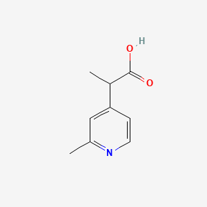 2-(2-Methylpyridin-4-yl)propanoic acid chemical structure (CAS 1511977-89-1)