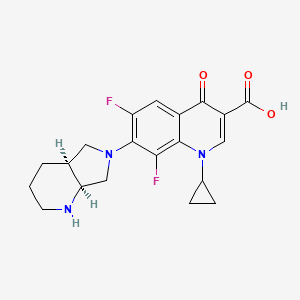 1-Cyclopropyl-6,8-difluoro-7-((4aS,7aS)-hexahydro-1H-pyrrolo[3,4-b]pyridin-6(2H)-yl)-4-oxo-1,4-dihydroquinoline-3-carboxylic acid chemical structure (CAS 151213-15-9)