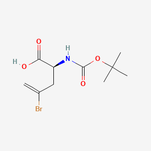 (S)-4-Bromo-2-((tert-butoxycarbonyl)amino)pent-4-enoic acid chemical structure (CAS 151215-34-8)