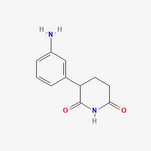3-(3-Aminophenyl)piperidine-2,6-dione chemical structure (CAS 1512414-62-8)