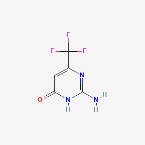 2-Amino-4-hydroxy-6-(trifluoromethyl)pyrimidine chemical structure (CAS 1513-69-5)