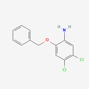2-(Benzyloxy)-4,5-dichloroaniline chemical structure (CAS 1513190-87-8)