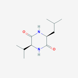 (3S,6S)-3-Isobutyl-6-isopropylpiperazine-2,5-dione chemical structure (CAS 15136-24-0)