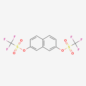 Naphthalene-2,7-diyl bis(trifluoromethanesulfonate) chemical structure (CAS 151391-00-3)