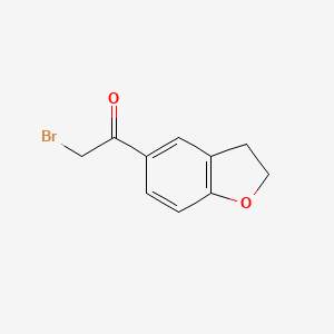 2-Bromo-1-(2,3-dihydrobenzofuran-5-yl)ethanone chemical structure (CAS 151427-19-9)