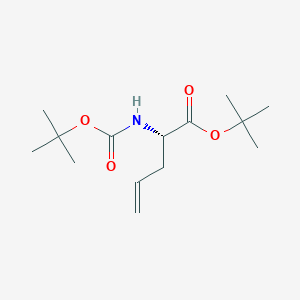 (S)-tert-Butyl 2-((tert-butoxycarbonyl)amino)pent-4-enoate chemical structure (CAS 151436-20-3)