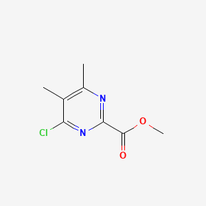 Methyl 4-chloro-5,6-dimethylpyrimidine-2-carboxylate chemical structure (CAS 1514841-14-5)